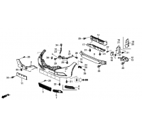 4278, решетка бампера переднего, нижняя, , 3 990 р., 71103-TV0-E10, Honda Motor Co., КУЗОВНЫЕ ДЕТАЛИ