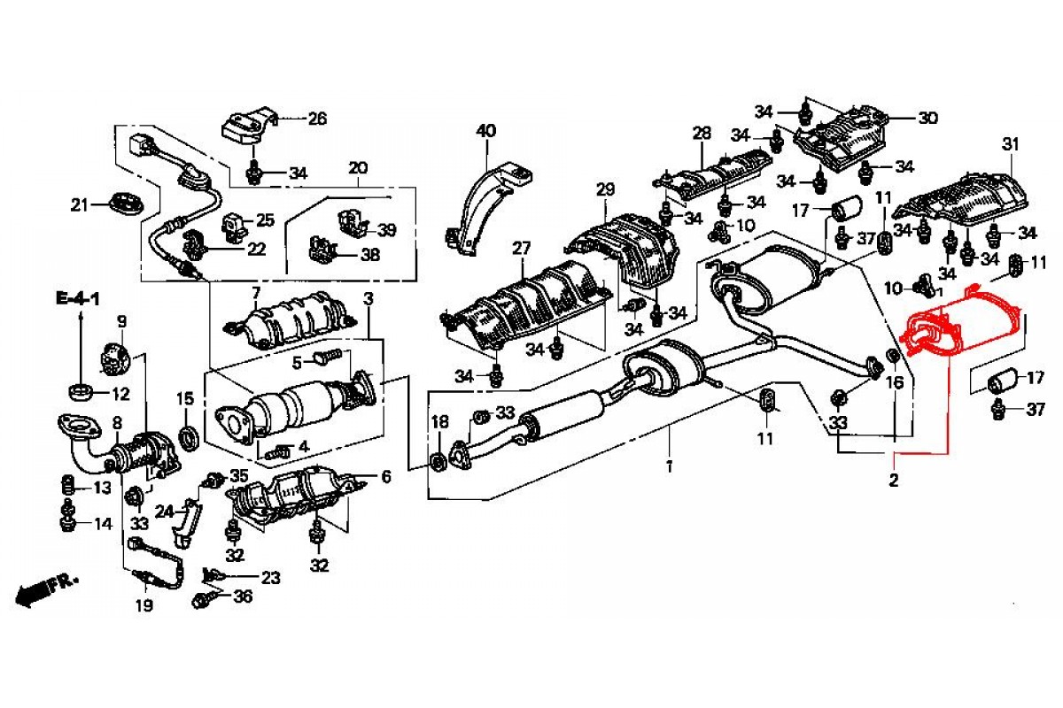 Хонда срв рд1 выхлопная система схема