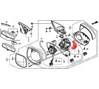 3836, поворотник в зеркало левый, , 4 140 р., 34350-TL0-G01, Honda Motor Co., ЗЕРКАЛА