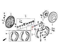 3326, механизм колодок, , 600 р., 43364-SM4-A01, Honda Motor Co., ЗАДНЯЯ ОСЬ