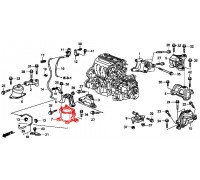 3838, подушка двигателя передняя AT, , 2 700 р., 50830-TA0-A01, SAT, ДЕТАЛИ ДВИГАТЕЛЯ