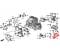 3850, подушка двигателя передняя верхняя MT, , 13 200 р., 50870-TA0-A13, Honda Motor Co., ДЕТАЛИ ДВИГАТЕЛЯ