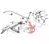 3299, поворотный кулак передний левый, , 9 900 р., 51216-SMG-E01, Honda Motor Co., ПЕРЕДНЯЯ ОСЬ