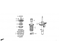 амортизатор передний левый, 51621-T2A-315, Honda Motor Co., ПЕРЕДНЯЯ ОСЬ