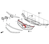 3097, решетка радиатора 06-08 гг, , 9 999 р., 71121-SEA-013ZA, Honda Motor Co., ЖЕЛЕЗО И ВНЕШНИЙ ПЛАСТИК