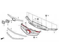 3100, молдинг решетки радиатора центральный 06-08 гг, , 6 990 р., 71122-SEA-013, Honda Motor Co., ЖЕЛЕЗО И ВНЕШНИЙ ПЛАСТИК