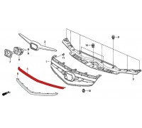 3102, молдинг решетки радиатора 06-08 гг, , 2 490 р., 71124-SEA-003, Honda Motor Co., ЖЕЛЕЗО И ВНЕШНИЙ ПЛАСТИК