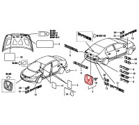 3249, эмблема на багажник , , 1 200 р., 75701-SNB-003, Honda Motor Co., КУЗОВНЫЕ ДЕТАЛИ
