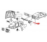 3184, эмблема на багажник , , 2 999 р., 75717-TL0-G01, Honda Motor Co., КУЗОВНЫЕ ДЕТАЛИ