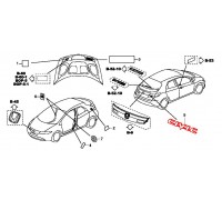 3305, эмблема на багажник , , 1 410 р., 75722-SMG-E02, Honda Motor Co., КУЗОВНЫЕ ДЕТАЛИ