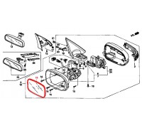 2645, зеркальный элемент левый с подогревом, , 3 120 р., 76253-SEA-E22, Honda Motor Co., ЗЕРКАЛА