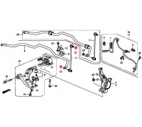 1613, гайка стойки стабилизатора, , 100 р., 94050-12080, Honda Motor Co., ПЕРЕДНЯЯ ОСЬ