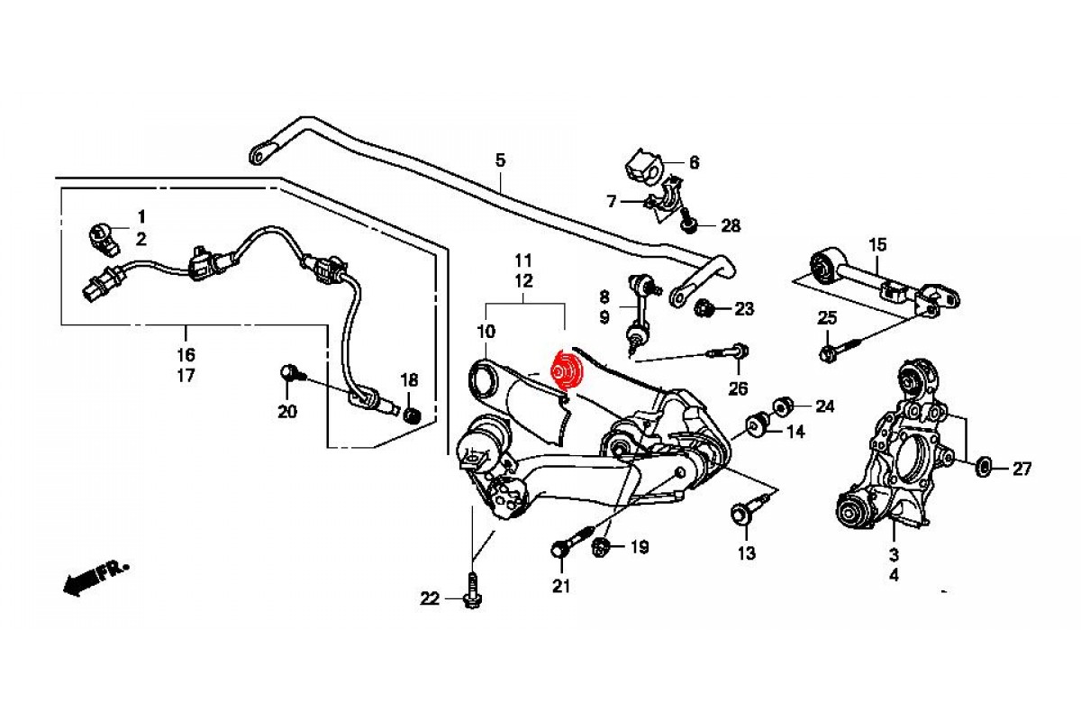 Сайлентблоки задней подвески хонда срв 3 схема